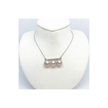 Collar de Barra Tres Perlas