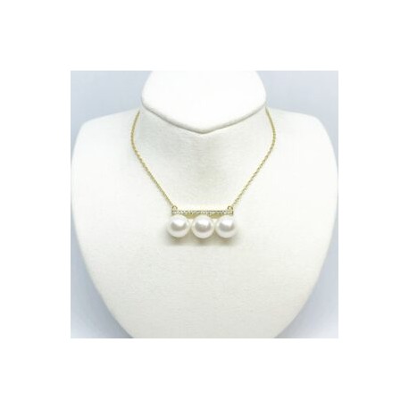 Collar de Barra Tres Perlas