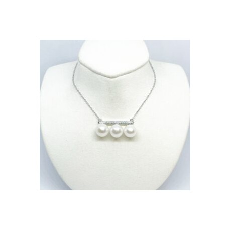 Collar de Barra Tres Perlas