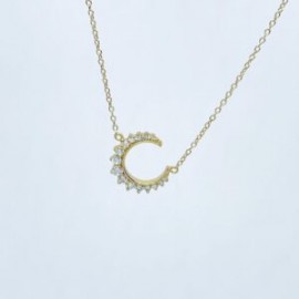 Collar Luna Con Zirconias