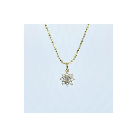 Dije Charm Flor Con Perlas