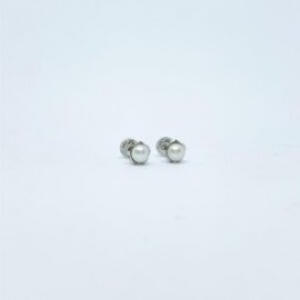 Aretes Flor Con Perla