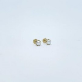 Aretes Flor Con Perla