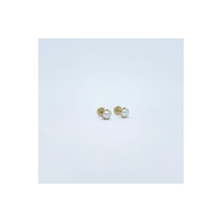 Aretes Flor Con Perla