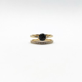 Anillo Con Diamantes Negros Con Churumbela