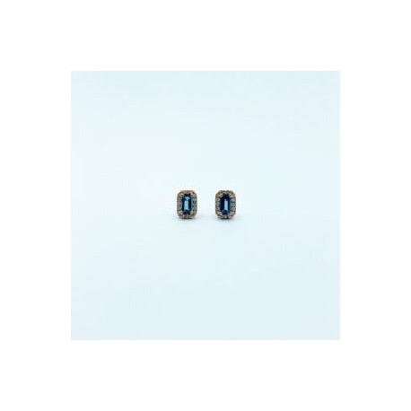 Arete Cuadro Chico Topacio London Blue