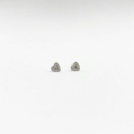 Aretes Corazón Con Diamantes Baguette