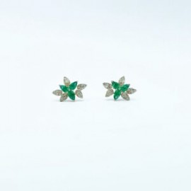 Aretes De Esmeralda Con Diamantes