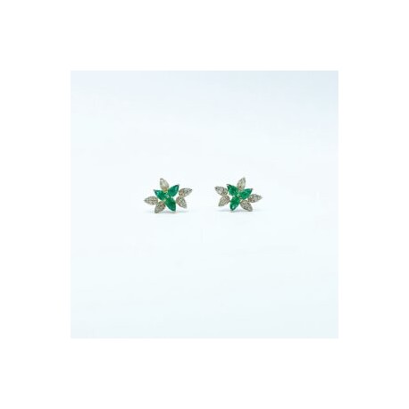 Aretes De Esmeralda Con Diamantes