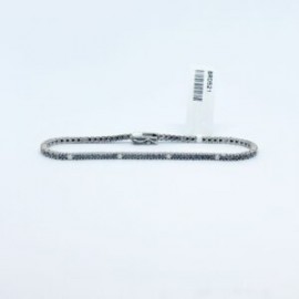 Pulsera Tennis Diamante Negro y Blanco