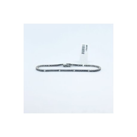 Pulsera Tennis Diamante Negro y Blanco