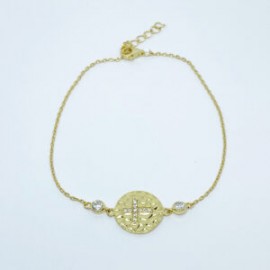 Pulsera Circulo con Cruz