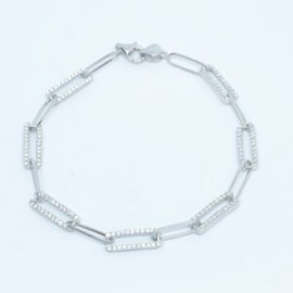 Pulsera Eslabones con Zirconia