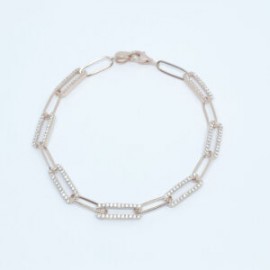 Pulsera Eslabones con Zirconia